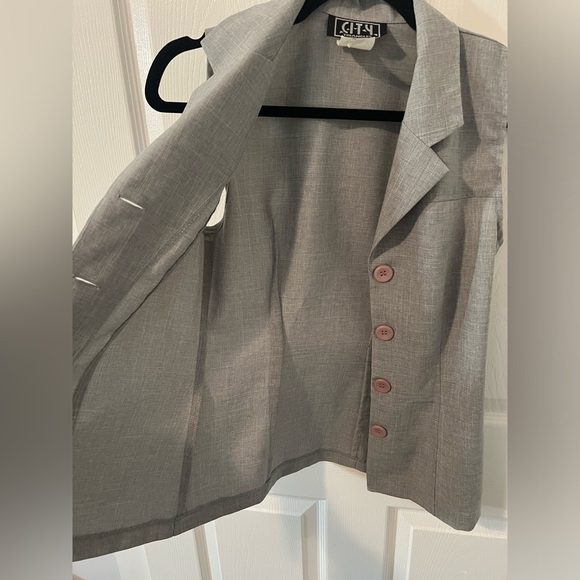 Vintage Gray Sleeveless Fitted Waistcoat Vest - Picture 4 of 15